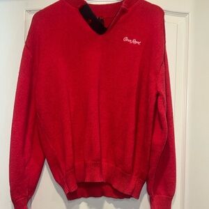 Vintage 80s/90s Knit Cotton Red CROWN ROYAL Pullover Sweater